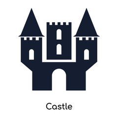 Fototapeta premium castle icons isolated on white background. Modern and editable castle icon. Simple icon vector illustration.