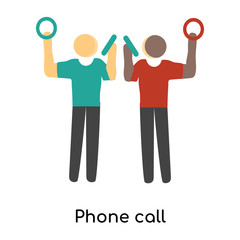 phone call icon isolated on white background. Simple and editable phone call icons. Modern icon vector illustration.