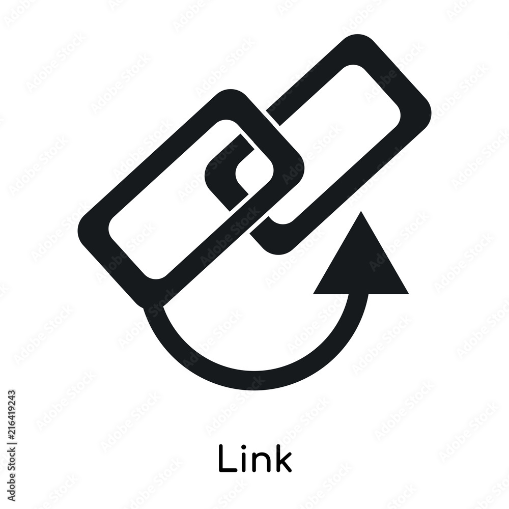 Poster link icon isolated on white background. modern and editable link icon. simple icons vector illustrat