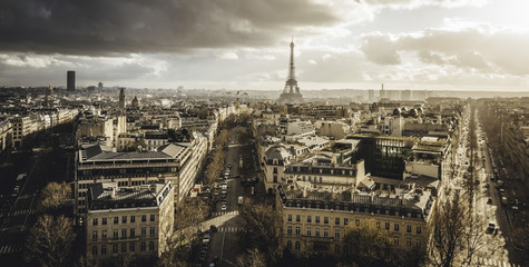 Fototapeta na wymiar Panorama over Paris