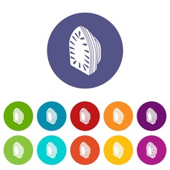 Iron icons color set vector for any web design on white background