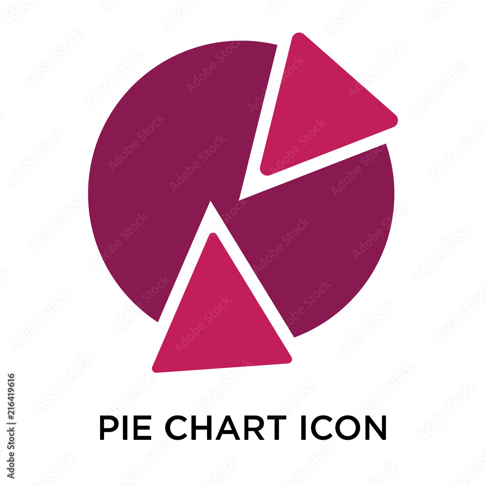 Poster pie chart icon isolated on white background. modern and editable pie chart icon. simple icons vector