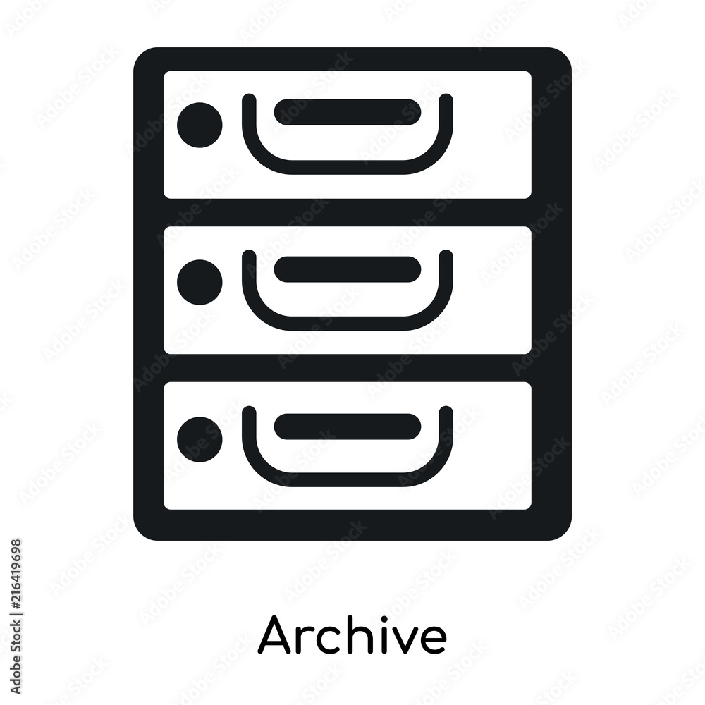 Poster archive icon isolated on white background. modern and editable archive icon. simple icons vector ill