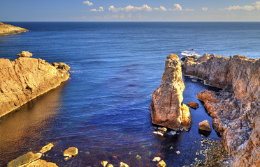 Beautiful landscape on rocky shore