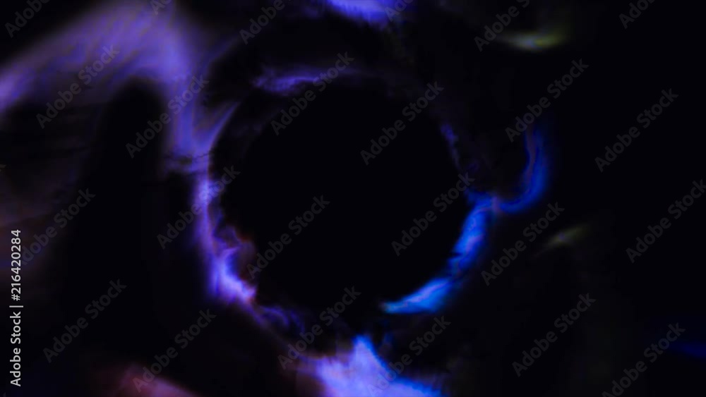 Poster light streams into a black hole in space. hyperspace jump through the stars to a distant space. abst