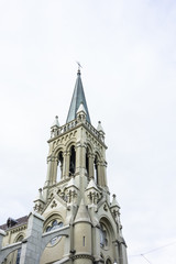 Fototapeta na wymiar minster in bern capital of switzerland low angle view historic church tourism landmark