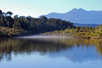 New Zealand mountains and lake