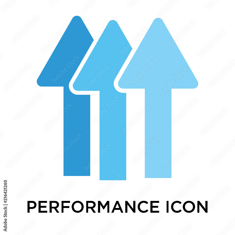 Poster performance icon isolated on white background. modern and editable performance icon. simple icons ve
