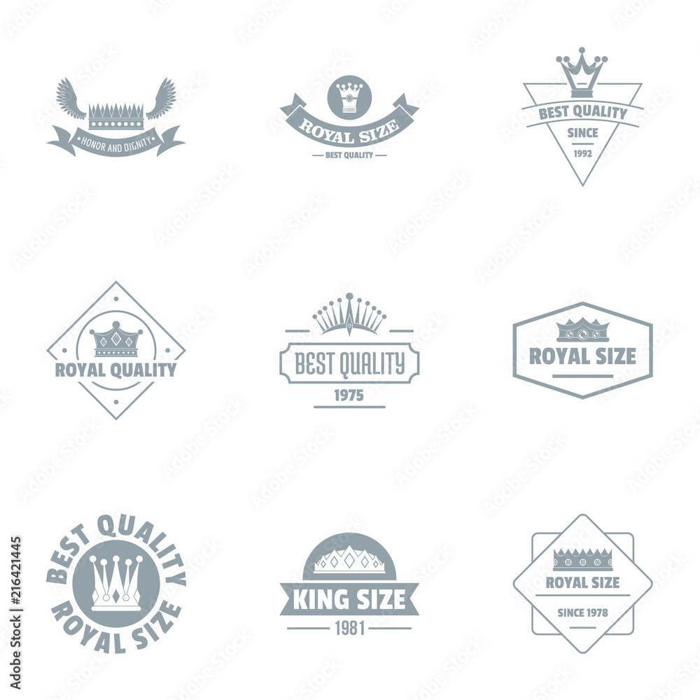 Poster quality assurance logo set. simple set of 9 quality assurance vector logo for web isolated on white 