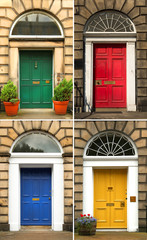 Fototapeta na wymiar Colorful doors in Scotland