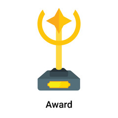 Award icon vector sign and symbol isolated on white background, Award logo concept