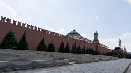 The main fortification and administrative center of Moscow, Kremlin and Mausoleum of the founder of Soviet Russia Lenin, as well at stand for military parades.