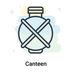 Canteen icon vector sign and symbol isolated on white background, Canteen logo concept