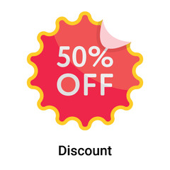 Discount icon vector sign and symbol isolated on white background, Discount logo concept