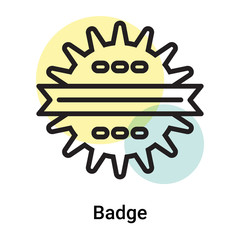 Badge icon vector sign and symbol isolated on white background, Badge logo concept