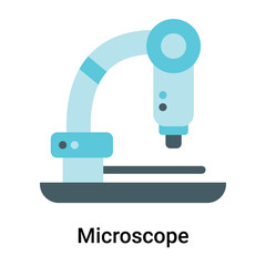 Microscope icon vector sign and symbol isolated on white background, Microscope logo concept