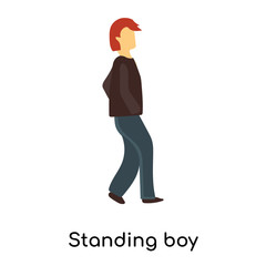 standing boy icon isolated on white background. Simple and editable standing boy icons. Modern icon vector illustration.