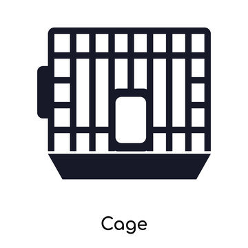 cage icon isolated on white background. Modern and editable cage icon. Simple icons vector illustration.