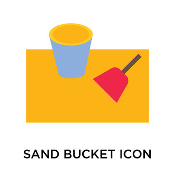 sand bucket icon isolated on white background. Simple and editable sand bucket icons. Modern icon vector illustration.