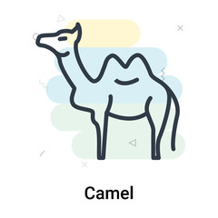 Camel icon vector sign and symbol isolated on white background, Camel logo concept