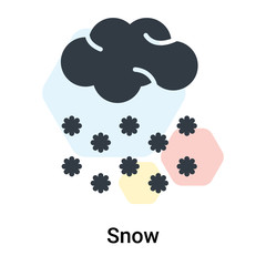 Snow icon vector sign and symbol isolated on white background, Snow logo concept