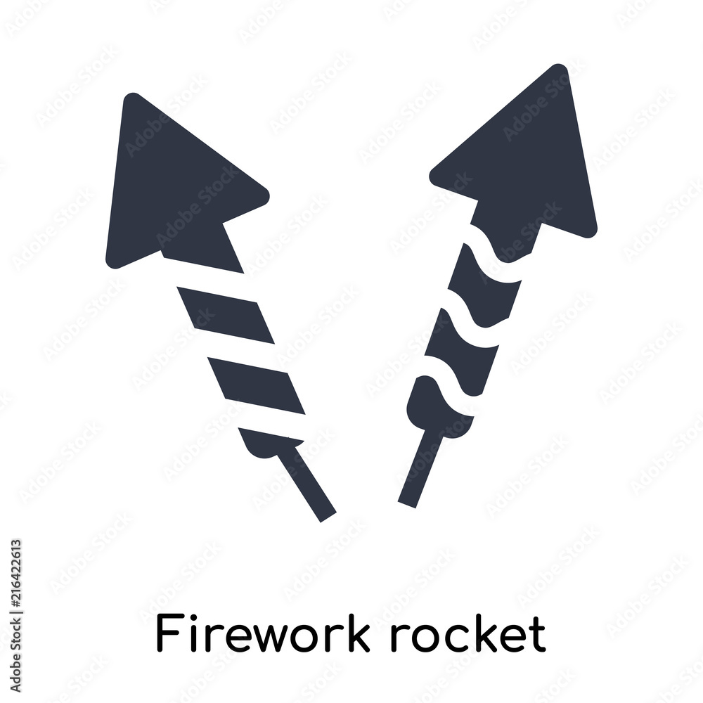 Aufkleber firework rocket icon isolated on white background. modern and editable firework rocket icon. simple 