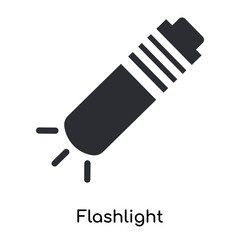 flashlight icon isolated on white background. Simple and editable flashlight icons. Modern icon vector illustration.