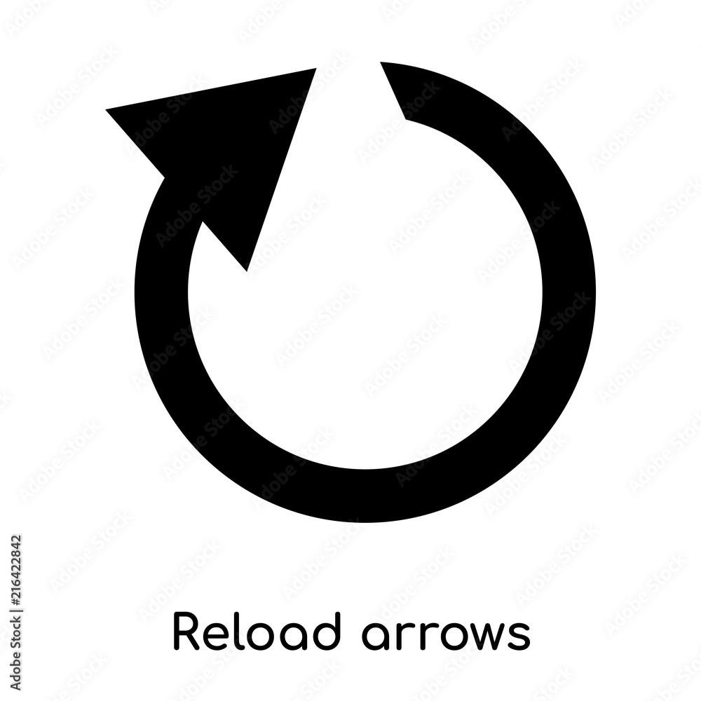 Poster reload arrows icon isolated on white background. modern and editable reload arrows icon. simple icon