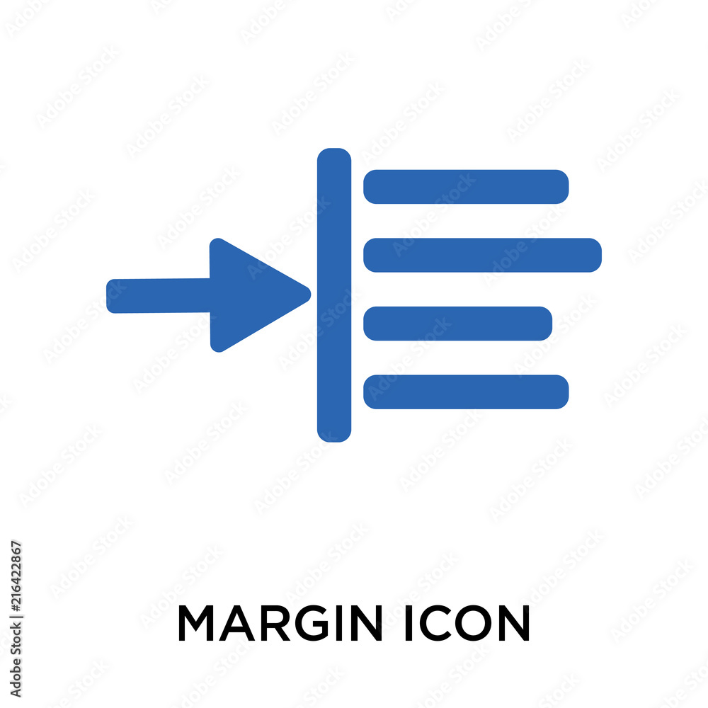 Poster margin icon isolated on white background. modern and editable margin icon. simple icons vector illus