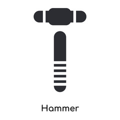 hammer icon isolated on white background. Simple and editable hammer icons. Modern icon vector illustration.