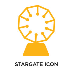 stargate icon isolated on white background. Simple and editable stargate icons. Modern icon vector illustration.