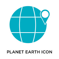 planet earth icon isolated on white background. Simple and editable planet earth icons. Modern icon vector illustration.