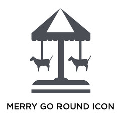 Merry go round icon vector sign and symbol isolated on white background, Merry go round logo concept