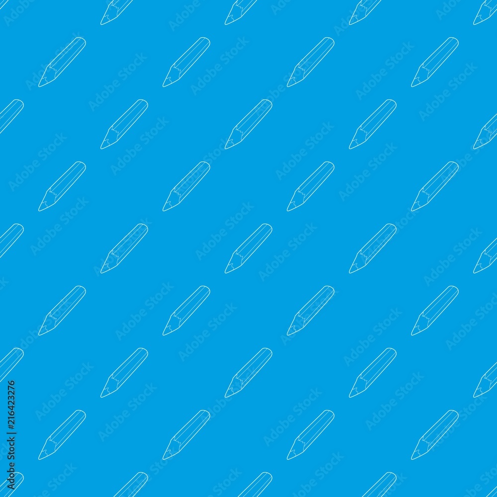 Poster pencil pattern vector seamless blue repeat for any use