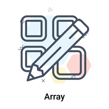 Array icon vector sign and symbol isolated on white background, Array logo concept