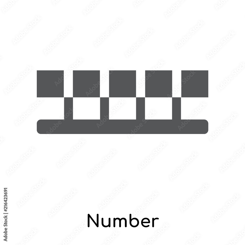 Poster number icon isolated on white background. modern and editable number icon. simple icons vector illus