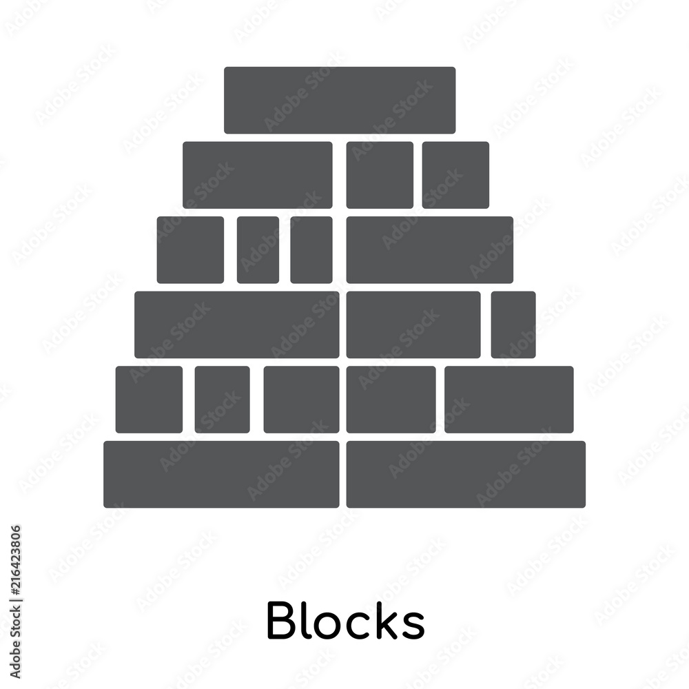 Poster blocks icon isolated on white background. modern and editable blocks icon. simple icons vector illus