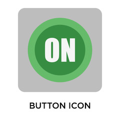 Button icon vector sign and symbol isolated on white background, Button logo concept