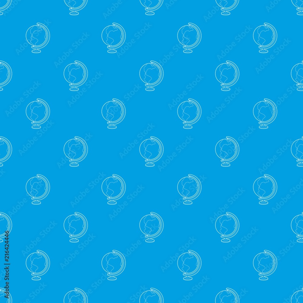 Poster globe pattern vector seamless blue repeat for any use