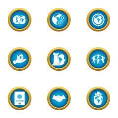 Cheap money icons set. Flat set of 9 cheap money vector icons for web isolated on white background