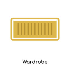 Wardrobe icon vector sign and symbol isolated on white background, Wardrobe logo concept