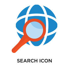 Search icon vector sign and symbol isolated on white background, Search logo concept