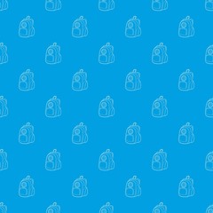 Fototapeta premium School backpack pattern vector seamless blue repeat for any use