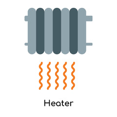 Heater icon vector sign and symbol isolated on white background, Heater logo concept