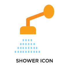 Shower icon vector sign and symbol isolated on white background, Shower logo concept