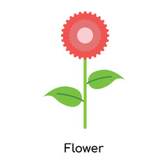 Flower icon vector sign and symbol isolated on white background, Flower logo concept
