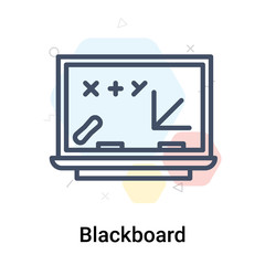 Blackboard icon vector sign and symbol isolated on white background, Blackboard logo concept