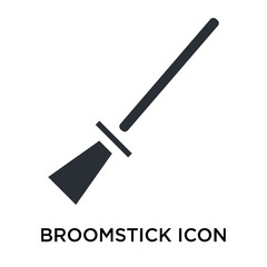 Broomstick icon vector sign and symbol isolated on white background, Broomstick logo concept