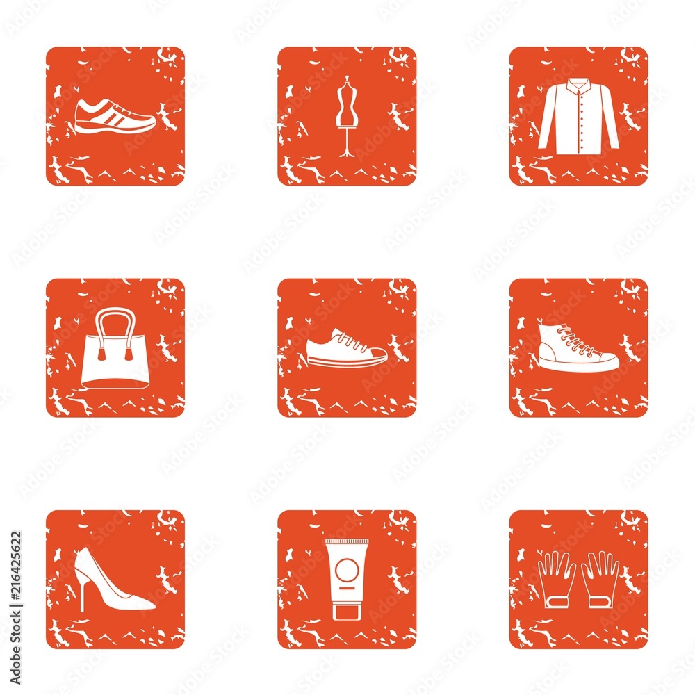 Poster suitableness icons set. grunge set of 9 suitableness vector icons for web isolated on white backgrou