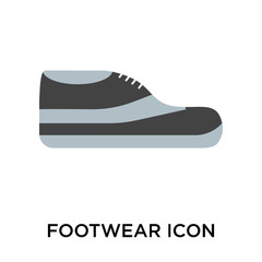 Footwear icon vector sign and symbol isolated on white background, Footwear logo concept